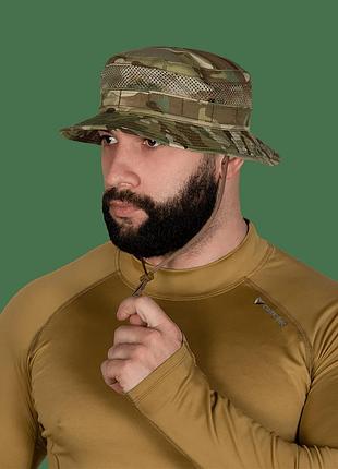 Панама тактическая на шнуровке boonie air twill multicam 60