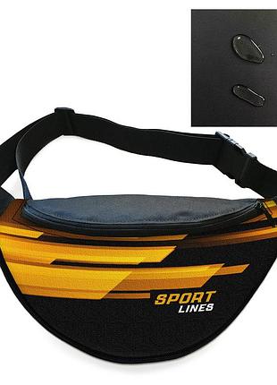 Сумка-бананка sport мужская/женская спортивная 32×16 см с расширителем поясная сумка или сумка через плечо (3754)