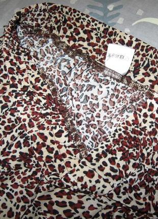 Длинная трикотажная юбка в пол макси принт под леопарда разм 40-42-442 фото