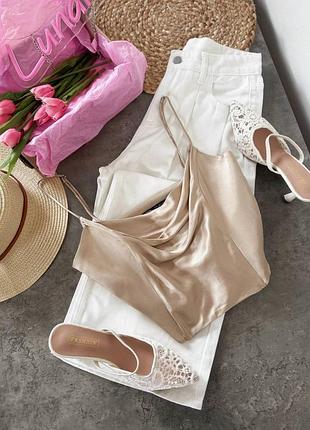 Сатиновий топ в корсетному стилі zara🤍
