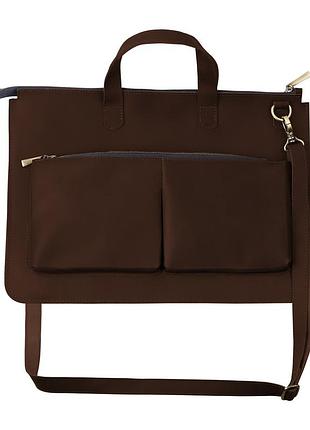 Персонализированная сумка для ноутбука, cумка для macbook темно-коричневый