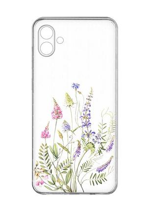Прозрачный чехол на samsung galaxy a04e/a042 :: цветочная идиллия (принт 382)