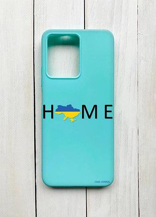 Матовый чехол на xiaomi redmi note 12 бирюзовый :: дом украина (принт 72)