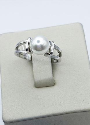 Кольцо серебряное с жемчугом 18 2,77 г