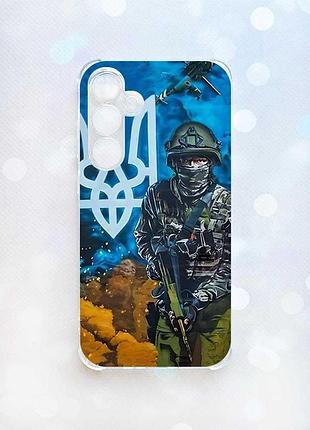 Чехол с утолщенными углами на samsung galaxy a35 (a356) :: защитник (принт 349)
