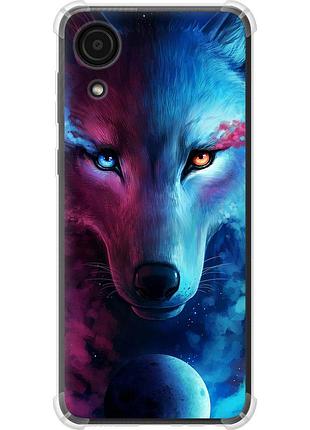 Чехол силикон с усиленными углами на телефон samsung galaxy a03 core a032f арт-волк "3999sp-2539-58250"