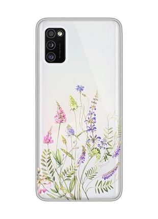 Прозрачный чехол на samsung galaxy a41 :: цветочная идиллия (принт 382)