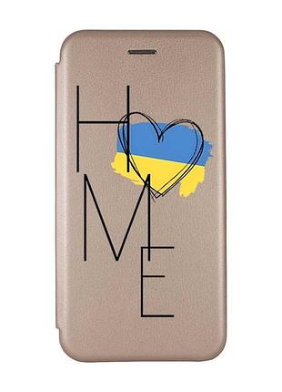 Чехол-книжка с рисунком для samsung galaxy a24 золотой :: дом украина (принт 353)