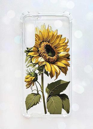 Чохол з потовщеними кутами на samsung galaxy s23 plus :: соняшник (принт 274)