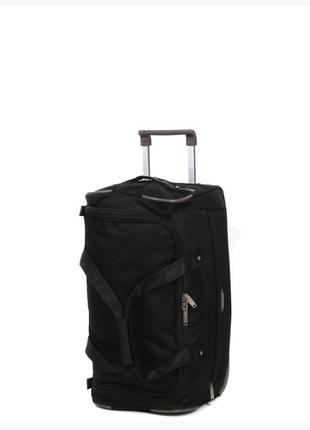 Сумка тканевая франция на 2х колесах малая 55x28x30 см 43 л 2.1 кг madisson 21452 чёрный