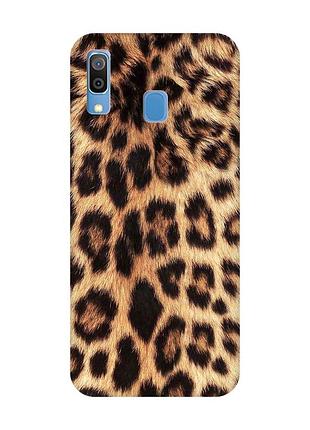 Матовий чохол з рожевими боками на samsung galaxy a30 (2019) / a20 (2019) :: леопардовий дизайн (принт 383)