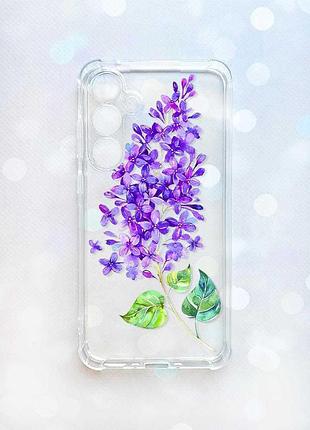 Чехол с утолщенными углами на samsung galaxy a35 (a356) :: веточка сирени (принт 280)