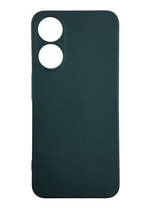 Чехол fiji style для oppo a78 (cph2565) силикон бампер с защитой блока камер темно-зеленый