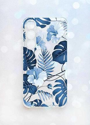 Чехол с утолщенными углами на samsung galaxy a35 (a356) :: тропики (принт 373)