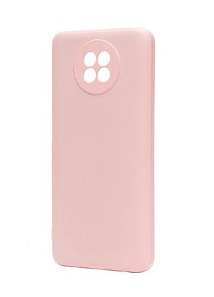 Чехол fiji style для xiaomi redmi note 9t силикон бампер с защитой блока камер светло-розовый