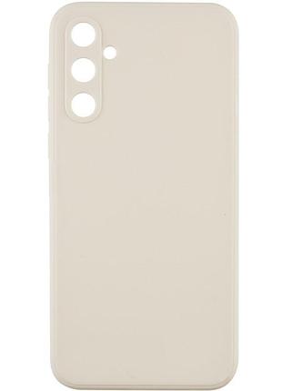 Чехол fiji style для samsung galaxy s23 plus (s916) силикон бампер с защитой блока камер античный белый