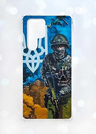 Чехол с утолщёнными углами на samsung galaxy s22 ultra :: защитник (принт 349)