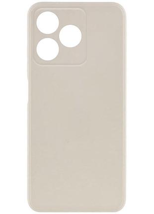 Чехол fiji style для realme c51 (rmx3830) силикон бампер с защитой блока камер античный белый