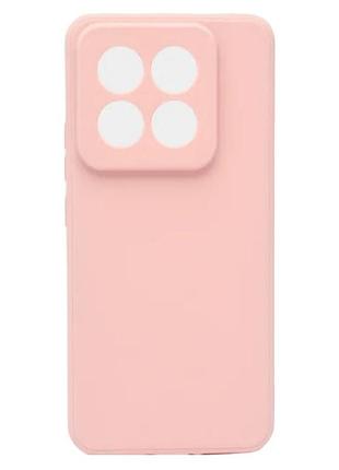 Чохол fiji style для xiaomi 14 pro силікон бампер із захистом блоку камер світло-рожевий