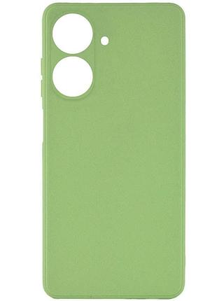 Чохол fiji style для xiaomi redmi 13c силікон бампер із захистом блоку камер фісташковий