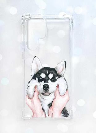 Чохол з потовщеними кутами на samsung galaxy s22 ultra :: мордочка (принт 121)