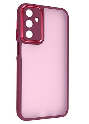 Чохол fiji lens для samsung galaxy a15 4g / a15 5g бампер матовий з захистом блока камер wine red