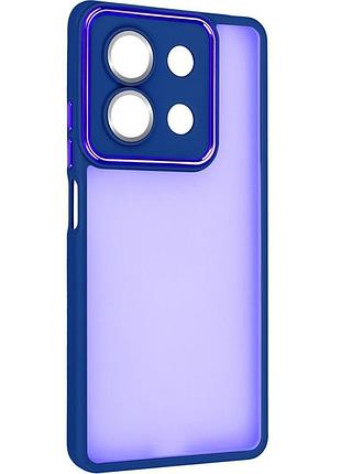 Чехол fiji lens для xiaomi redmi note 13 5g бампер матовый с защитой блока камер blue