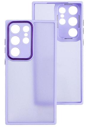 Чехол fiji lens для samsung galaxy s24 ultra (s928) бампер матовый с защитой блока камер violet