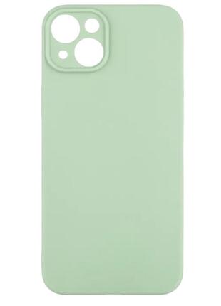Чохол fiji style для apple iphone 15 plus силікон бампер із захистом блоку камер фісташковий
