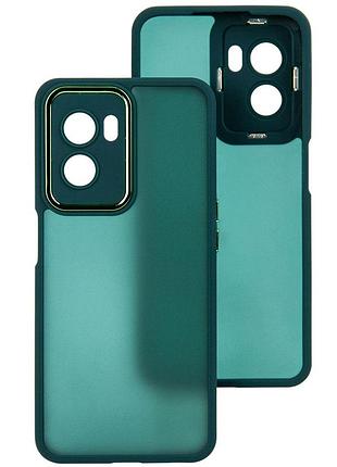 Чохол fiji lens для oneplus nord n20 se бампер матовий з захистом блока камер dark green