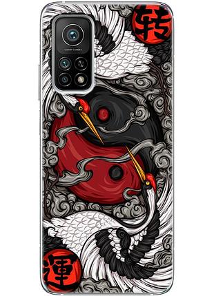 Чехол силиконовый с картинкой на xiaomi mi 10t pro (знак инь янь)