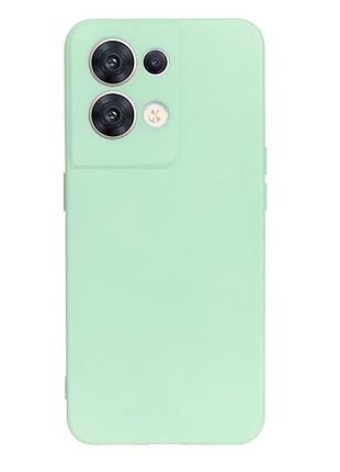 Чехол fiji style для oppo reno8 pro 5g / reno8 pro plus силикон бампер с защитой блока камер бирюзовый