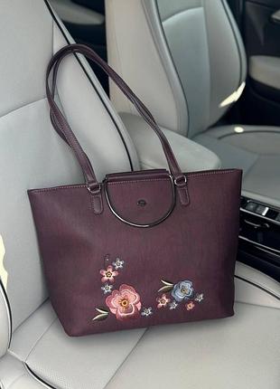 Сумка david jones 6130-4 бордовий