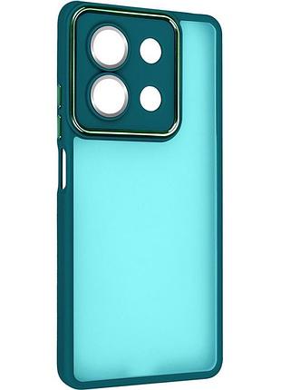 Чохол fiji lens для xiaomi redmi note 13 5g бампер матовий з захистом блока камер dark green