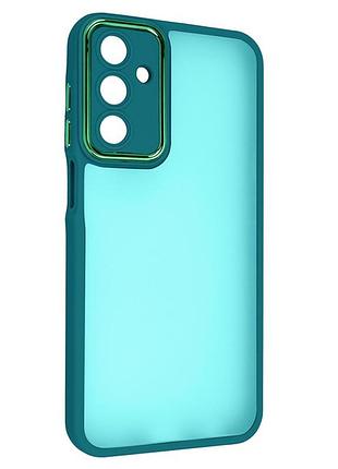 Чехол fiji lens для samsung galaxy a25 / a25 5g (a256) бампер матовый с защитой блока камер dark green