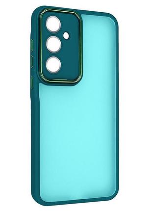 Чехол fiji lens для samsung galaxy s24 (s921) бампер матовый с защитой блока камер dark green