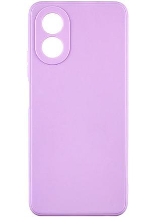 Чехол fiji style для oppo a18 (cph2591) силикон бампер с защитой блока камер сиреневый