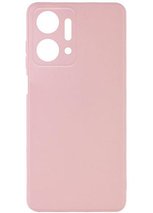 Чехол fiji style для honor x7a силикон бампер с защитой блока камер светло-розовый
