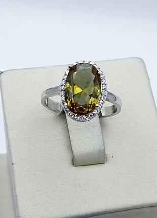 Кольцо серебряное с султанитом 17,5 3,08 г