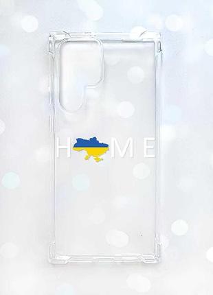 Чехол с утолщёнными углами на samsung galaxy s22 ultra :: дом украина (принт 73)