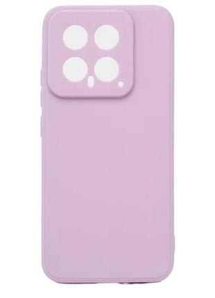 Чохол fiji style для xiaomi 14 силікон бампер із захистом блоку камер бузковий