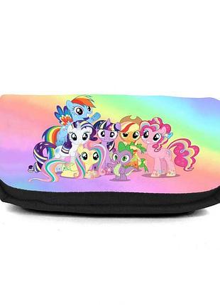 Школьный пенал мой маленький пони my little pony (mlp 04) органайзер универсальный черный