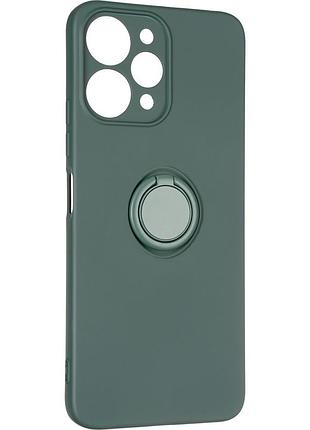 Чехол fiji holder ring для xiaomi redmi 12 5g бампер с кольцом подставкой dark green
