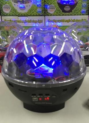 Аккумуляторный диско шар с радио и bluetooth rjl-512/2260