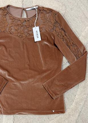Велюрова блуза guess