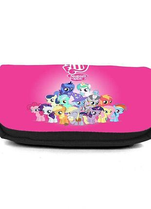 Школьный пенал мой маленький пони my little pony (mlp 012) органайзер универсальный черный