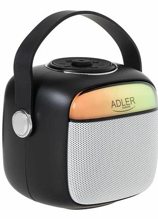 Колонка караоке з мікрофоном adler ad 1199 (8 годин роботи, блютуз, компактна, портативна)