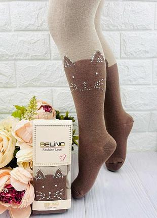 Дитячі колготки для дівчинки з котиками туреччина тм belino