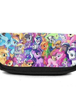 Школьный пенал мой маленький пони my little pony (mlp 017) органайзер универсальный черный