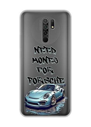 Прозрачный чехол на xiaomi redmi 9 :: хочу порше (принт 385)